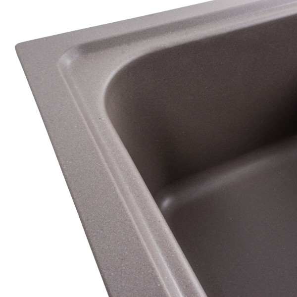 Гранітна мийка для кухні Platinum 7950 Equatoria матова Дюна