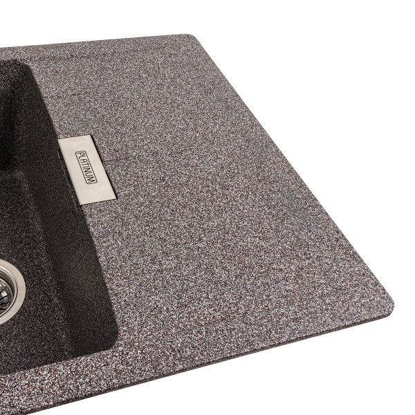 Гранітна мийка для кухні Platinum 6250 ZIRKONE матовий Мікс