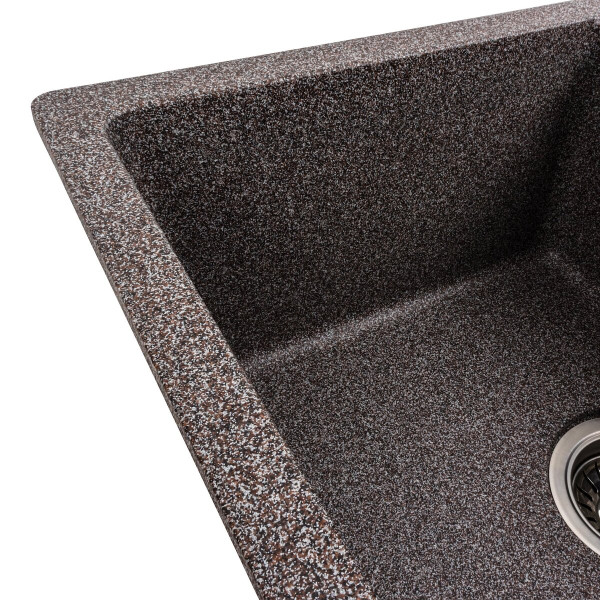 Гранітна мийка для кухні Platinum 6250 ZIRKONE матовий Мікс