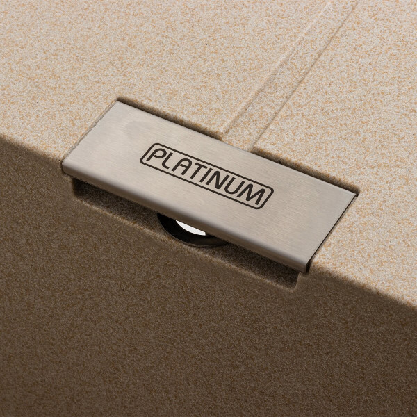 Гранітна мийка для кухні Platinum 6250 ZIRKONE матовий Сафарі