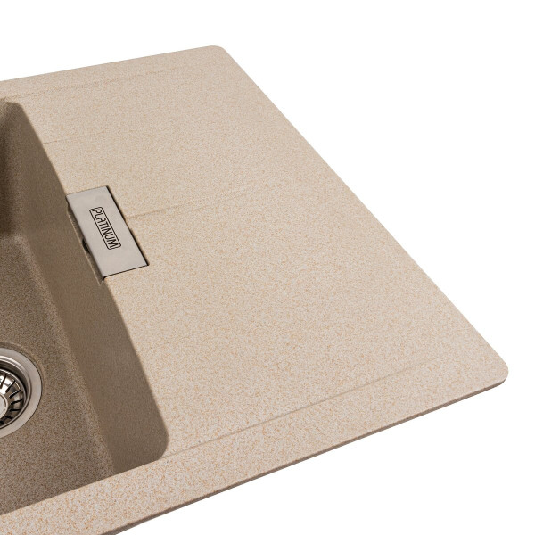Гранітна мийка для кухні Platinum 6250 ZIRKONE матовий Сафарі