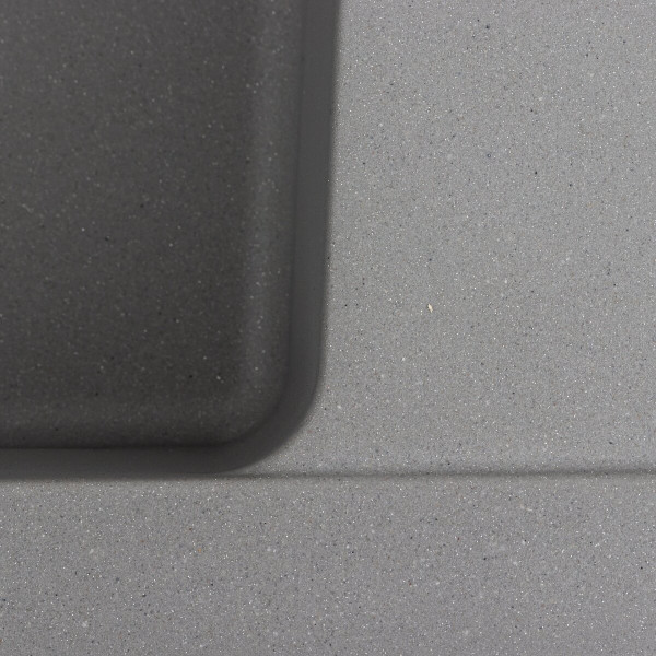 Гранітна мийка для кухні Platinum 6250 ZIRKONE матовий Сірий металік