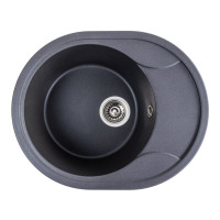 Гранітна мийка для кухні Platinum 5847 ONYX матовий Моріон