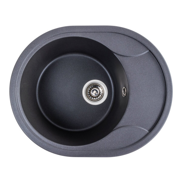 Гранітна мийка для кухні Platinum 5847 ONYX матовий Моріон