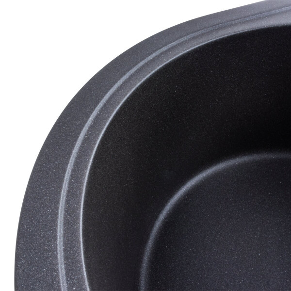 Гранітна мийка для кухні Platinum 5847 ONYX матовий Моріон