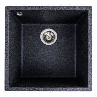 Гранітна мийка для кухні Platinum 4040 RUBA матовий Графіт