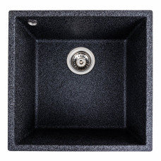 Гранітна мийка для кухні Platinum 4040 RUBA матовий Графіт