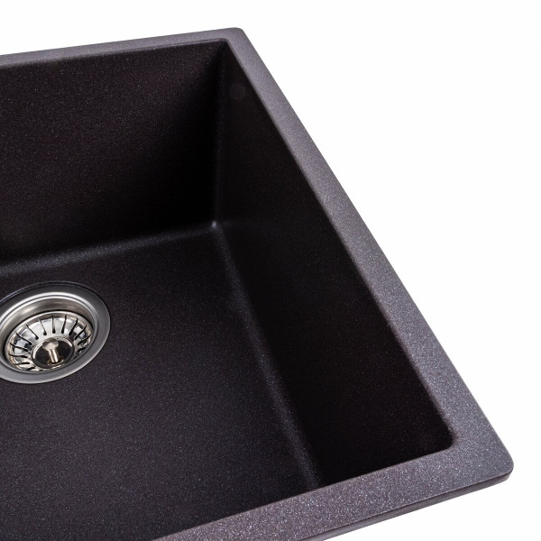 Гранітна мийка для кухні Platinum 4040 RUBA матовий Гренадін