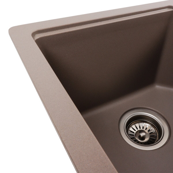 Гранітна мийка для кухні Platinum 7850 HARMONY матова Дюна