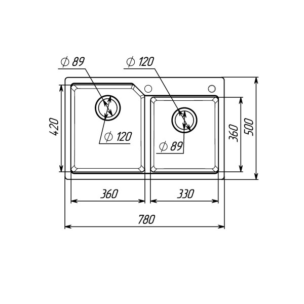 Гранітна мийка для кухні Platinum 7850 HARMONY матовий Моріон