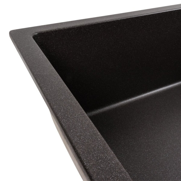 Гранітна мийка для кухні Platinum 8650 DIAMOND матовий Моріон