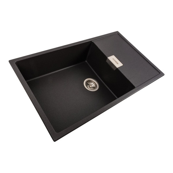 Гранітна мийка для кухні Platinum 8650 DIAMOND матовий Моріон