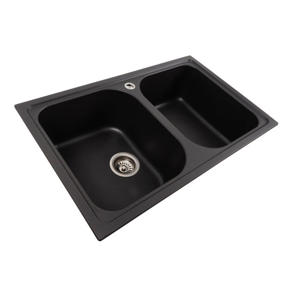 Гранітна мийка для кухні Platinum 7950 Equatoria матовий Моріон