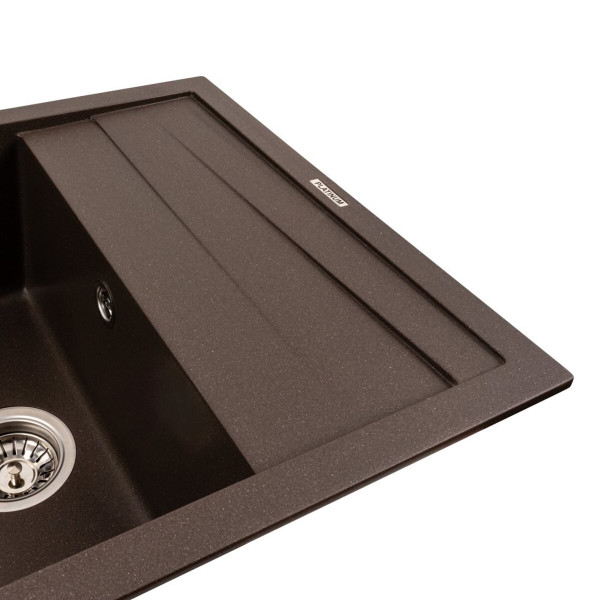 Кухонна мийка гранітна матова 7050 CASCADA Platinum Темна скеля