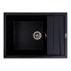 Кухонна мийка гранітна матова 7050 CASCADA Platinum чорний металік