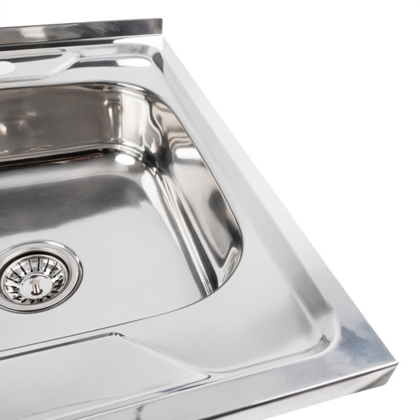 Кухонна мийка з нержавіючої сталі Valeso ПОЛІРОВКА 6060 R (0,7/160 мм)