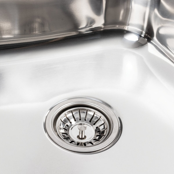 Кухонна мийка з нержавіючої сталі Valeso ПОЛІРОВКА 6060 R (0,7/160 мм)