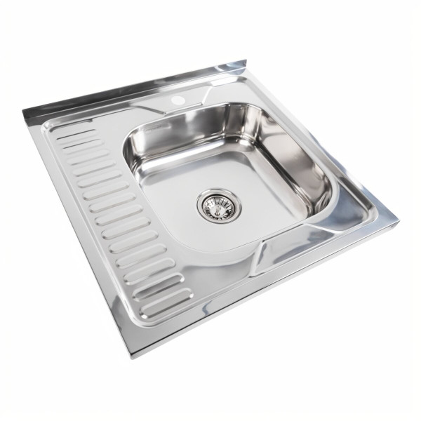 Кухонна мийка з нержавіючої сталі Valeso ПОЛІРОВКА 6060 R (0,7/160 мм)