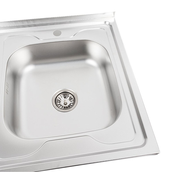 Кухонна мийка з нержавіючої сталі Valeso 8060 R ДЕКОР (0,7/160 мм)