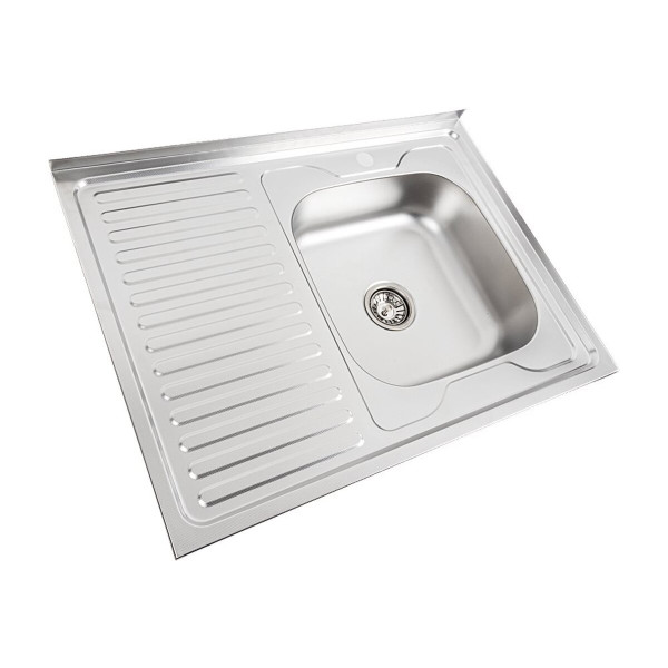 Кухонна мийка з нержавіючої сталі Valeso 8060 R ДЕКОР (0,7/160 мм)