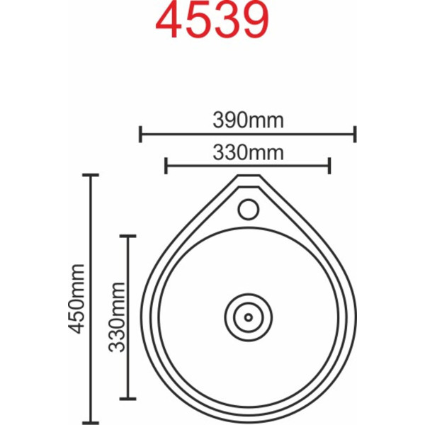 Кухонна мийка з нержавіючої сталі Valeso САТИН 4539 (0,6/170 мм)