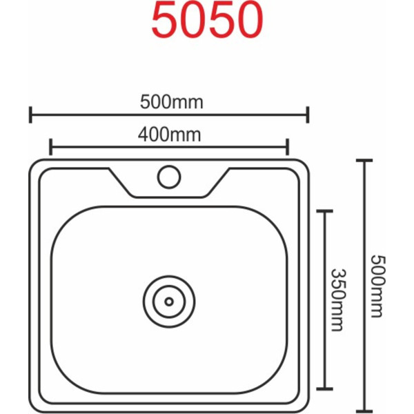 Кухонна мийка з нержавіючої сталі Valeso ДЕКОР 5050 (0,7/160 мм)
