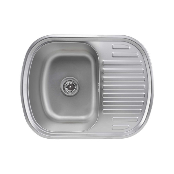 Кухонна мийка з нержавіючої сталі VALESO 6349 ДЕКОР 0,8/180