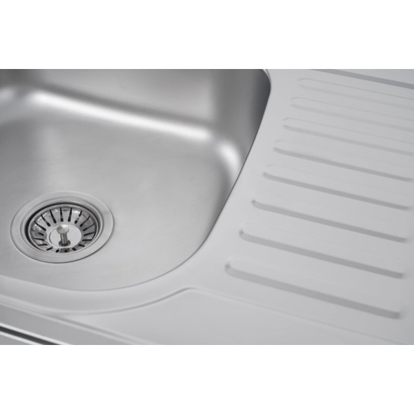 Кухонна мийка з нержавіючої сталі Valeso 6550 САТИН (0,8/180 мм)