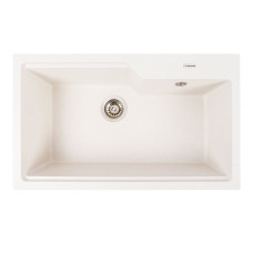 Гранитная мойка для кухни VALESO NIKA 7545 матовая Белая в точку