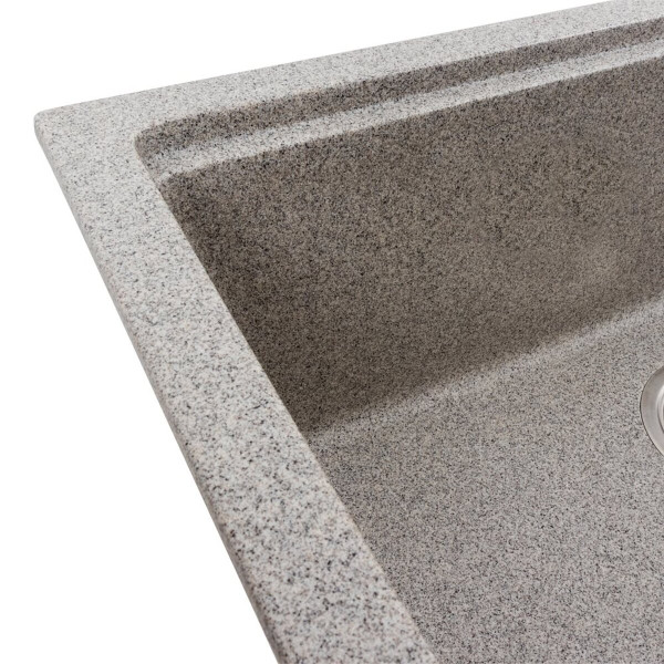 Гранітна мийка для кухні VALESO NIKA 7545 матова Сіра