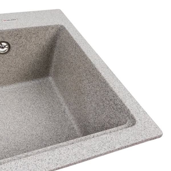Гранітна мийка для кухні VALESO NIKA 7545 матова Сіра
