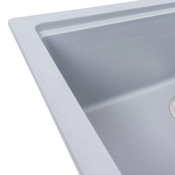 Гранітна мийка для кухні VALESO NIKA 7545 матова Сірий металік