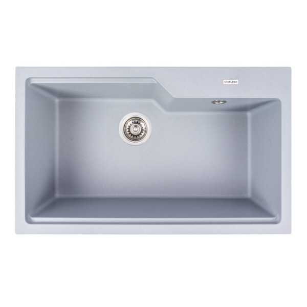 Гранітна мийка для кухні VALESO NIKA 7545 матова Сірий металік