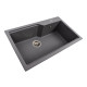 Гранітна мийка для кухні VALESO NIKA 7545 матова Сірий мусон