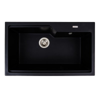 Гранитная мойка для кухни VALESO NIKA 7545 матовая Черный металлик