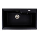 Гранітна мийка для кухні VALESO NIKA 7545 матова Чорний металік