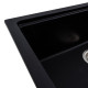 Гранітна мийка для кухні VALESO NIKA 7545 матова Чорний металік