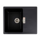 Гранітна мийка для кухні VALESO ZIRKONE 6250 матова Чорна