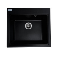Гранітна мийка для кухні VALESO VESTA 5852 матова Чорна
