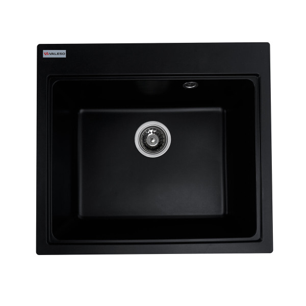 Гранітна мийка для кухні VALESO VESTA 5852 матова Чорна