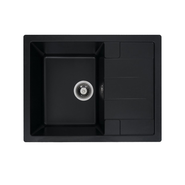 Гранітна мийка для кухні VALESO INTENSO 6550 матова Чорна