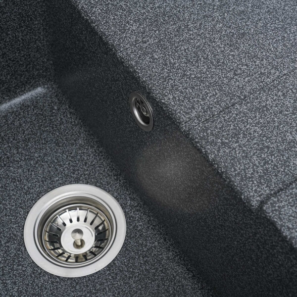 Гранітна мийка для кухні VALESO INTENSO 6550 матова Графіт