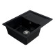 Гранітна мийка для кухні VALESO INTENSO 6550 матова Чорний металік