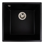 Гранітна мийка для кухні VALESO 4040 RUBA матовий чорний
