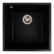 Гранітна мийка для кухні VALESO 4040 RUBA матовий чорний