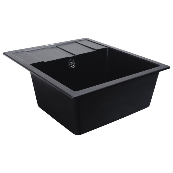 Гранітна мийка для кухні VALESO ARIA 5851 матова Чорна