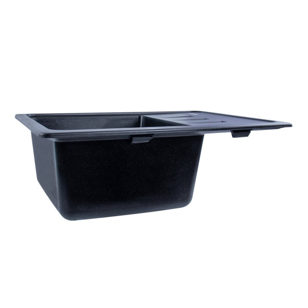 Гранітна мийка для кухні VALESO LIANA 6243 матова Чорний металік