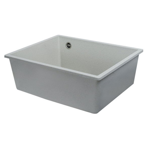 Гранітна мийка для кухні VALESO OASIS 5444 матова Біла в крапку