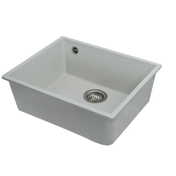 Гранітна мийка для кухні VALESO OASIS 5444 матова Біла в крапку