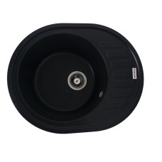 Гранитная мойка для кухни VALESO SOUL 6250 матовая Черный металлик